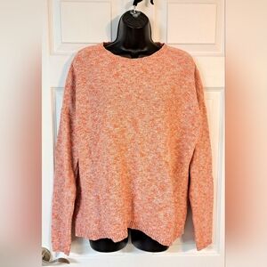 LOFT Orange/White Heavyweight Sweater